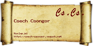 Csech Csongor névjegykártya